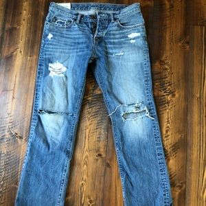 Abercrombie & Fitch Men’s Ripped Boot Jeans